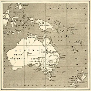Map of Australasia (1882 engraving) Map of Australasia (1882 engraving)