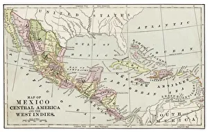 Map of Mexico and Central America 1889 Map of Mexico and Central America 1889