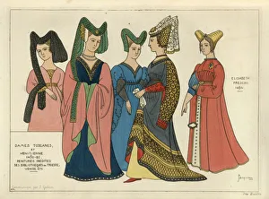 Medieval fashion, Tuscan and Venetian ladies, 15th Century Medieval fashion, Tuscan and Venetian ladies, 15th Century