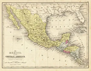Mexico and Central America map 1867 Mexico and Central America map 1867