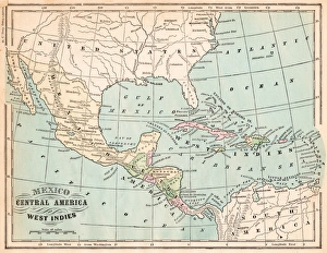 Mexico and West indies map 1875 Mexico and West indies map 1875