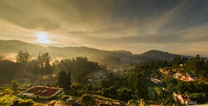 <b class=qtipBold><figcaption>Misty dawn in Ooty</figcaption></b><br>Landscape of Misty dawn in Ooty. Ooty or Ootacamund (Udagamandalam) is a popular hill station in Tamil Nadu, India and famous tourist destination. Misty dawn in Ooty