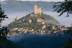 Najac Castle in the Morning Mist Najac Castle in the Morning Mist