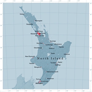North Island Of New Zealand Vector Road Map North Island Of New Zealand Vector Road Map