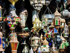 Oil lamps on sale at a market in the Medina, Marrakech, Marrakech-Tensift-Al Haouz Oil lamps on sale at a market in the Medina, Marrakech, Marrakech-Tensift-Al Haouz