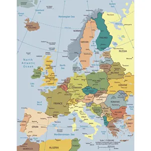 Political map of Europe Political map of Europe