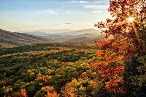 Scenic landscape in autumn from Beacon Heights, Appalachian Mountains, Blue Ridge Parkway Scenic landscape in autumn from Beacon Heights, Appalachian Mountains, Blue Ridge Parkway