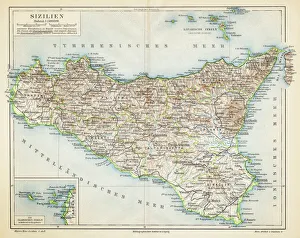 Sicily map 1895 Sicily map 1895