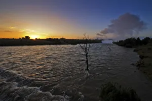 The Vaal Dam in Flood in January 2010, Gauteng Province, South Africa The Vaal Dam in Flood in January 2010, Gauteng Province, South Africa