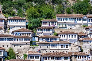 View of the old fortified city of Berat, Albania, Unesco World Heritage Site. View of the old fortified city of Berat, Albania, Unesco World Heritage Site.