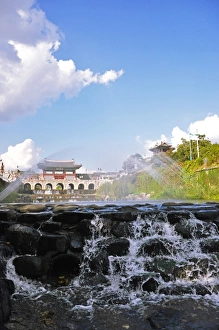 Water stream in Hwaseong fortress Water stream in Hwaseong fortress
