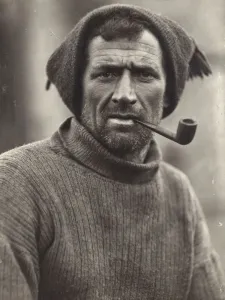 <b class=qtipBold><figcaption>Portrait of Tom Crean</figcaption></b><br>Photographer:Hurley, Frank (1885-1962) Location:Scott Polar Research Institute, University of Cambridge Expedition:Imperial Trans-Antarctic Expedition, 1914-17(Endurance). Leader: Ernest Shackleton Date: 1915 Portrait of Tom Crean, smoking a pipe<br><em>© Scott Polar Research Institute, University of Cambridge</em> Portrait of Tom Crean