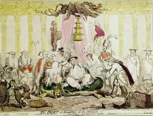The Court at Brighton a La Chinese - 1816 by George Cruikshank (1792-1878) British The Court at Brighton a La Chinese - 1816 by George Cruikshank (1792-1878) British