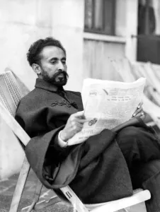 Emperor Haile Selassie I of Abyssinia is enjoying a seaside holiday at Eastbourne Emperor Haile Selassie I of Abyssinia is enjoying a seaside holiday at Eastbourne