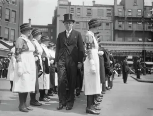 Post Office Ambulance Corps inspected by Director General. Sir Thomas Gardiner Post Office Ambulance Corps inspected by Director General. Sir Thomas Gardiner