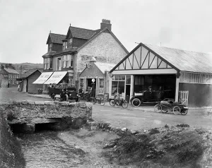 Red House Restaurant and Donald Healey's Garage, Boscawen Road, Perranporth, Perranzabuloe, Cornwall. Around 1925 Red House Restaurant and Donald Healey's Garage, Boscawen Road, Perranporth, Perranzabuloe, Cornwall. Around 1925