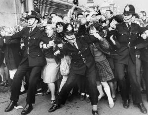 Containing Hysterical Beatles Fans at the Palace Containing Hysterical Beatles Fans at the Palace