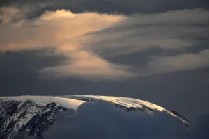 The ice cap in Africa's highest mountain, Mt. Kilimanjaro gleams on December 13, 2009 The ice cap in Africa's highest mountain, Mt. Kilimanjaro gleams on December 13, 2009