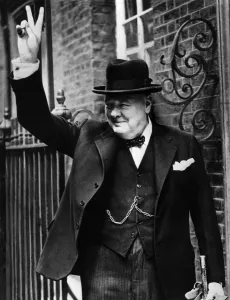 Sir Winston Churchill V Sign Sir Winston Churchill V Sign
