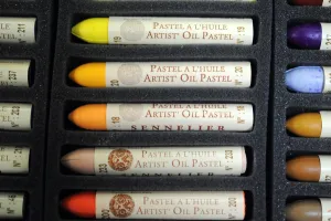 A view of pastel crayons in a workshop at the Raphael-Isabey-Sennelier factory in A view of pastel crayons in a workshop at the Raphael-Isabey-Sennelier factory in