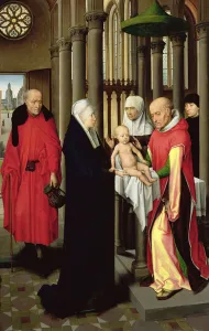 Adoration of the Magi: Right wing of triptych, depicting the Presentation in the Temple, c Adoration of the Magi: Right wing of triptych, depicting the Presentation in the Temple, c