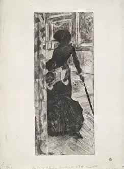 Au Louvre: La Peinture (Mary Cassatt), c.1879-80 (etching and aquatint) Au Louvre: La Peinture (Mary Cassatt), c.1879-80 (etching and aquatint)