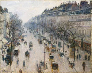 The Boulevard Montmartre on a Winter Morning, 1897 (oil on canvas) The Boulevard Montmartre on a Winter Morning, 1897 (oil on canvas)