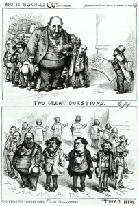 Cartoons featuring William Marcy 'Boss' Tweed, James Ingersoll and George Miller Cartoons featuring William Marcy 'Boss' Tweed, James Ingersoll and George Miller