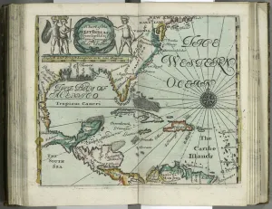 A chart of the West Indies from Cape Cod to River Oronoque from Atlas maritimus by John A chart of the West Indies from Cape Cod to River Oronoque from Atlas maritimus by John