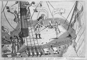 Count de Grass delivering his Sword to the Gallant Admiral Rodney, print made by Thomas Colley Count de Grass delivering his Sword to the Gallant Admiral Rodney, print made by Thomas Colley