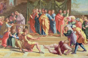 Death of Ananias, after a painting by Raphael (1483-1520) 1740 (bodycolour over graphite Death of Ananias, after a painting by Raphael (1483-1520) 1740 (bodycolour over graphite