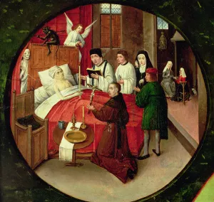 Death, detail from The Table of the Seven Deadly Sins and the Four Last Things (oil on panel) Death, detail from The Table of the Seven Deadly Sins and the Four Last Things (oil on panel)