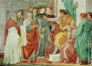 The Dispute with Simon Mago (Nero Enthroned), lower tier of the wall to the right of the The Dispute with Simon Mago (Nero Enthroned), lower tier of the wall to the right of the