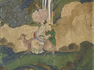 Guest arriving, detail from The Banquet of Seowangmo, c Guest arriving, detail from The Banquet of Seowangmo, c