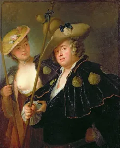 Gustav Adolf Graf von Gotter and his Niece Friederike von Wangenheum in Pilgrim Costumes Gustav Adolf Graf von Gotter and his Niece Friederike von Wangenheum in Pilgrim Costumes