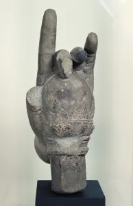 Hand from a colossal statue of Shiva, from Koh Ker, Kompong Thom Province (sandstone) Hand from a colossal statue of Shiva, from Koh Ker, Kompong Thom Province (sandstone)