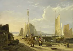 A Harbour Scene in the Isle of Wight, looking towards the Needles, 1824 (oil on panel) A Harbour Scene in the Isle of Wight, looking towards the Needles, 1824 (oil on panel)