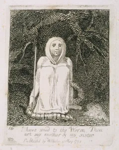 I Have Said to the Worm Thou Art My Mother and My Sister, plate 17 from 'For Children I Have Said to the Worm Thou Art My Mother and My Sister, plate 17 from 'For Children