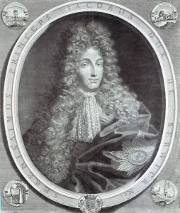 James Fitzjames, Duke of Berwick engraved by Pierre Drevet, 1693 (etching & engraving) James Fitzjames, Duke of Berwick engraved by Pierre Drevet, 1693 (etching & engraving)