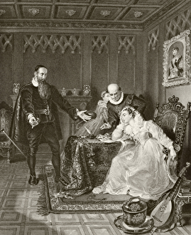 John Knox admonishing Mary Queen of Scots about her planned marriage to Don Carlos John Knox admonishing Mary Queen of Scots about her planned marriage to Don Carlos