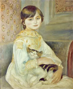 Julie Manet with Cat, 1887 (oil on canvas) Julie Manet with Cat, 1887 (oil on canvas)