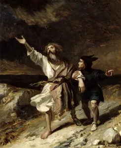 King Lear and the Fool in the Storm, Act III Scene 2 from 'King Lear' by King Lear and the Fool in the Storm, Act III Scene 2 from 'King Lear' by
