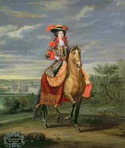 La Comtesse de Soissons Riding with a View of the Chateau de Vincennes (oil on canvas) La Comtesse de Soissons Riding with a View of the Chateau de Vincennes (oil on canvas)