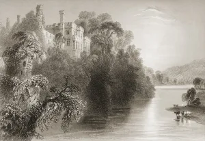 Lismore Castle, Lismore, County Waterford, Ireland, from 'Scenery and Antiquities Lismore Castle, Lismore, County Waterford, Ireland, from 'Scenery and Antiquities