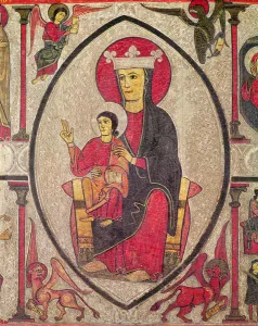 Madonna and Child, central panel of the Altar Frontal from the Church of Santa Maria de Madonna and Child, central panel of the Altar Frontal from the Church of Santa Maria de