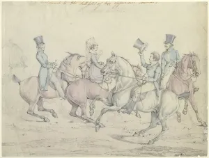 Morning Ride, original drawing for plate 12 of Scenes in the Life of Master George' Morning Ride, original drawing for plate 12 of Scenes in the Life of Master George'