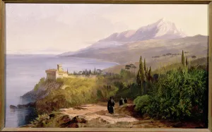Mount Athos and the Monastery of Stavroniketes, 1857 (oil on canvas) Mount Athos and the Monastery of Stavroniketes, 1857 (oil on canvas)