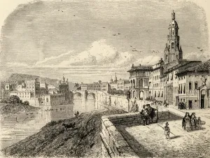 Murcia, Spain, from 'Spanish Pictures' by Reverend Samuel Manning, published in 1870 Murcia, Spain, from 'Spanish Pictures' by Reverend Samuel Manning, published in 1870