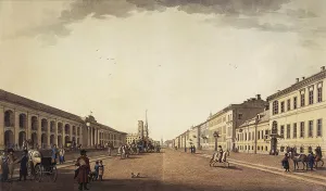 Nevsky Prospekt, 1799 (w/c on paper) Nevsky Prospekt, 1799 (w/c on paper)