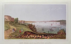 New York Bay from Staten Island, engraved by M. Kronheim and Co., London (colour litho) New York Bay from Staten Island, engraved by M. Kronheim and Co., London (colour litho)
